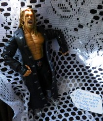 2003 7.5" EDGE WWE WRESTLING ACTION FIGURE JAKKS WWF WRESTLER FIGURE, BLACK COAT